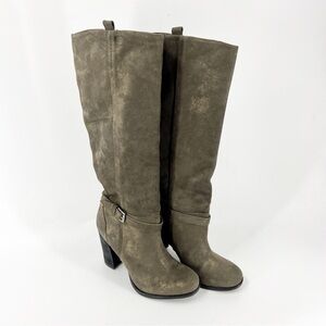 ✅ Belle Sigerson Morrison Brown Metallic Suede Boots SIZE 9.5